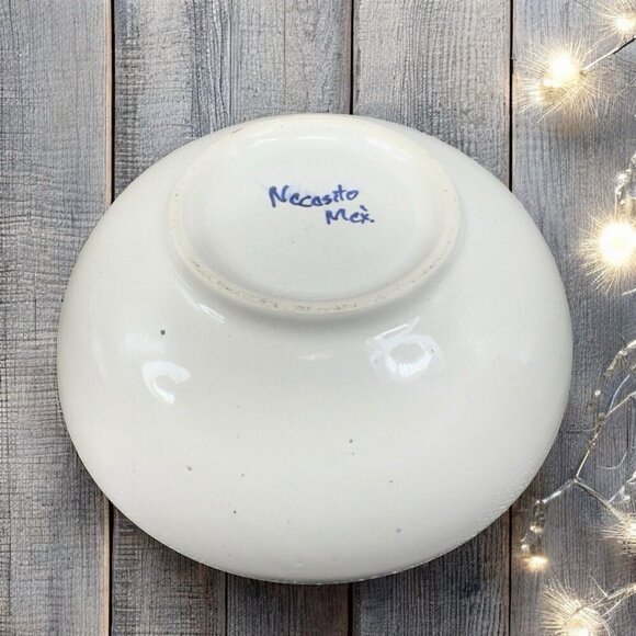 Necesito Mexico Hand Painted Bird Mexican Pottery Round Dish Bowl Artist Signed - Picture 3 of 14